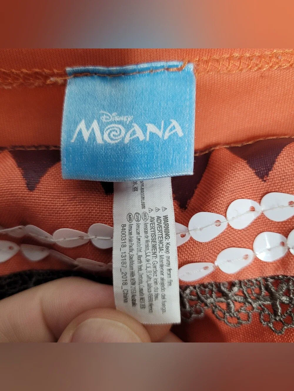 Disney Moana Halloween Costume Child Size S 4-6